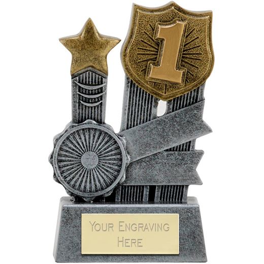 Ribbon First Place Trophy 9.5cm (3.75")