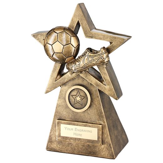 Football Boot On Star And Pyramid Trophy 19.5cm (7.75")