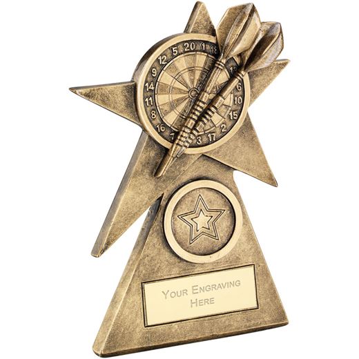 Darts Star On Pyramid Base Trophy 10cm (4")