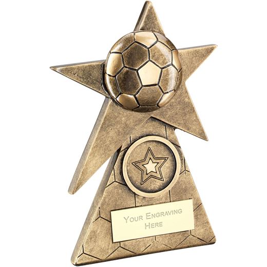 Football Star On Pyramid Base Trophy 12.5cm (5")