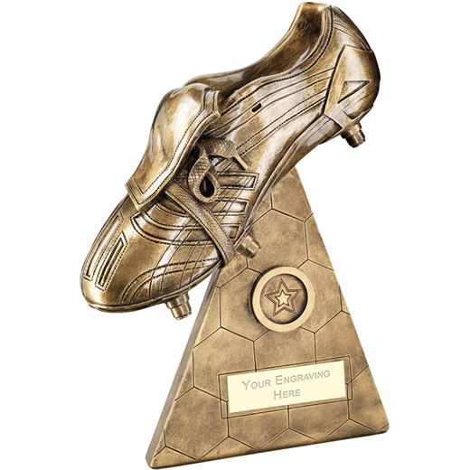 Football Boot On Pyramid Riser Trophy 28cm (11")