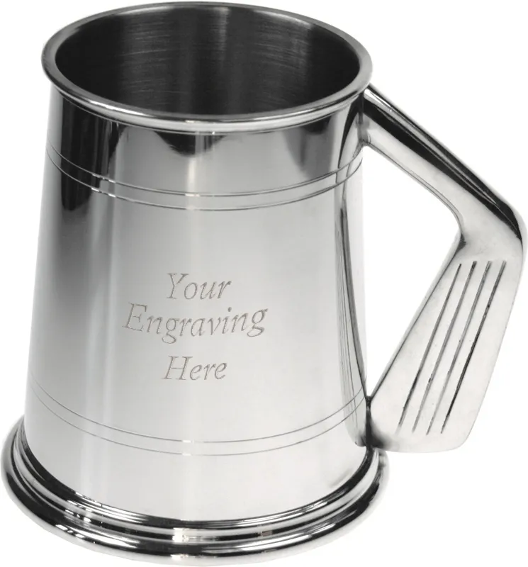 Pewterware 1 pint game RUGBY tackling scene tankard Pewterware 1 pint game RUGBY tackling scene tankard