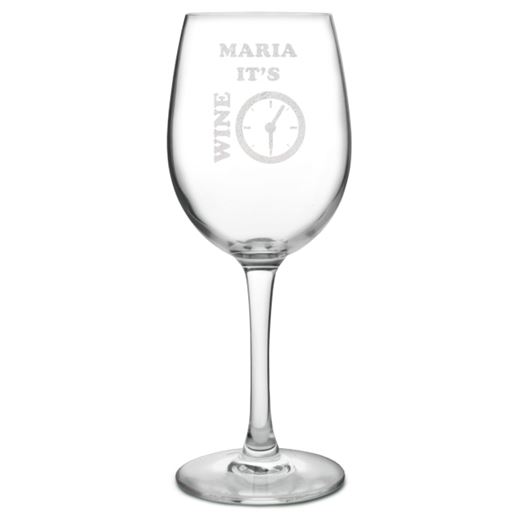 It's Wine Time Large Personalised Wine Glass
