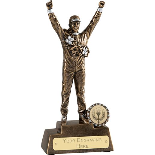 Gold Racing Driver Motorsports Trophy 20.5cm (8")