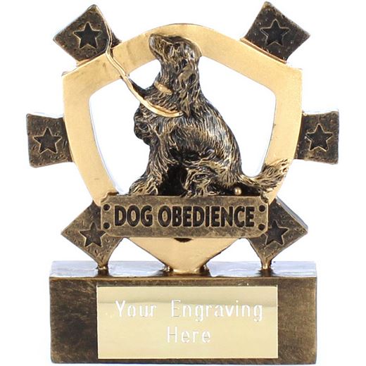 Dog Obedience Mini Shield Award 8cm (3.25")