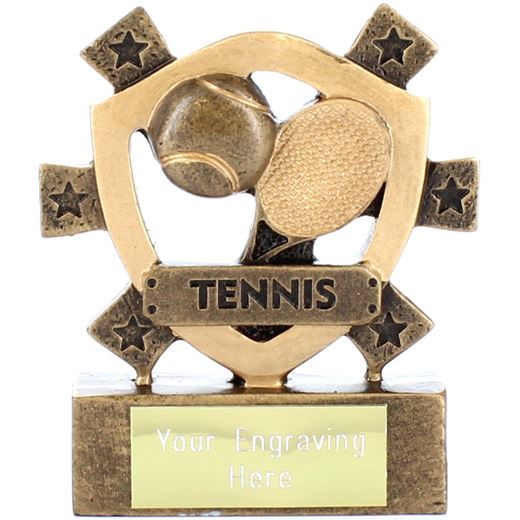 Tennis Mini Shield Trophy 8cm (3.25")