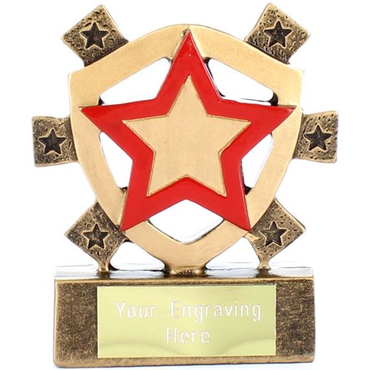 Red Star Mini Shield Trophy 8cm (3.25")