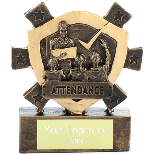 Attendance Mini Shield Award 8cm (3.25")