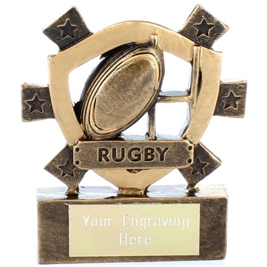 Rugby Mini Shield Award 8cm (3.25")