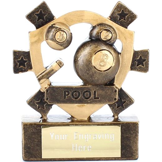 Pool Mini Shield Award 8cm (3.25" )