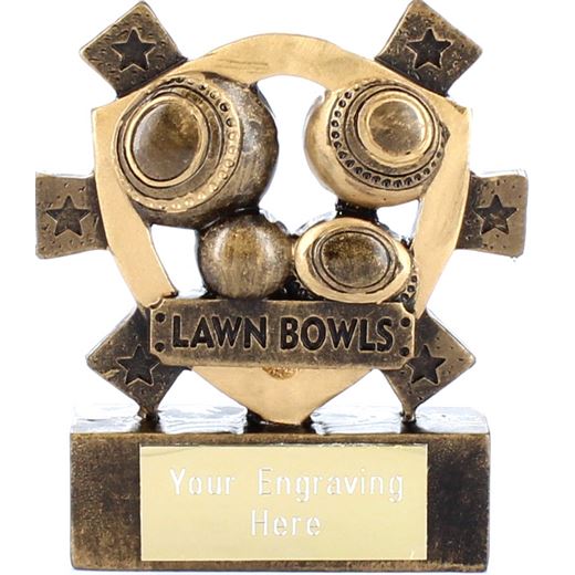 Lawn Bowls Mini Shield Award 8cm (3.25")