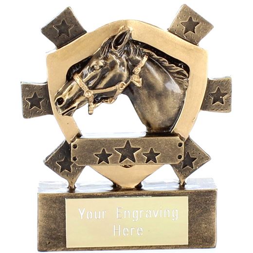 Horse Mini Shield Award 8cm (3.25")