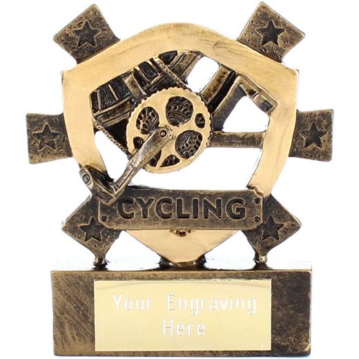 Cycling Mini Shield Award 8cm (3.25")