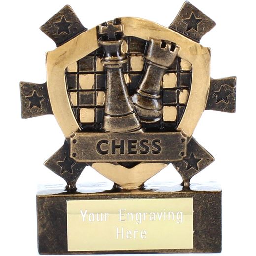 Chess Mini Shield Award 8cm (3.25")