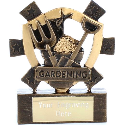 Gardening Mini Shield Award 8cm (3.25")