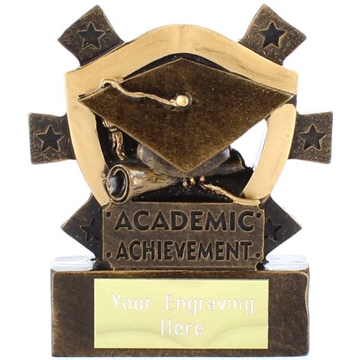 Academic Achievement Mini Shield Award 8cm (3.25")