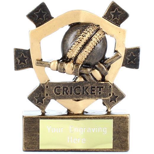 Cricket Mini Shield Award 8cm (3.25")