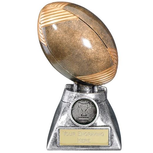 Apex 3D Rugby Ball Trophy 15cm (6")
