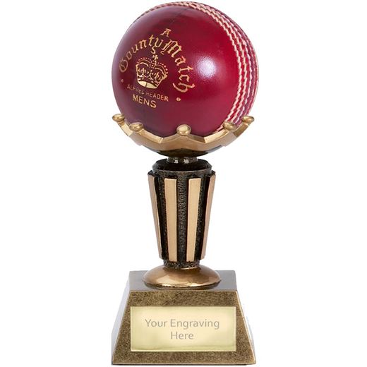 Cricket Ball Holder Trophy on Decorative Base 9.5cm (3.75")