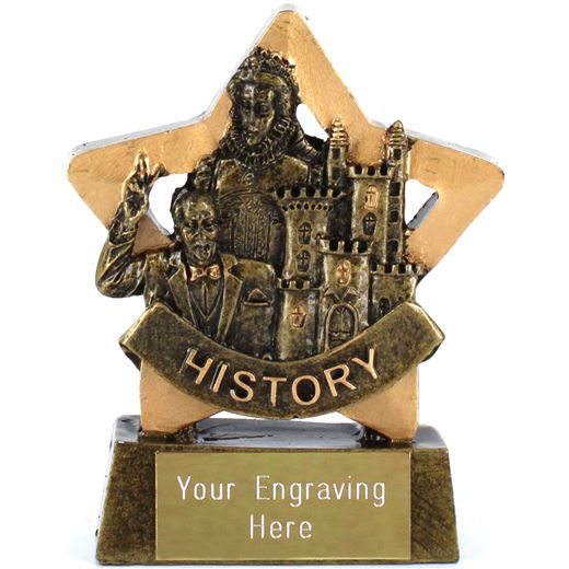 Resin Mini Star History Award Trophy 8.5cm (3.25")