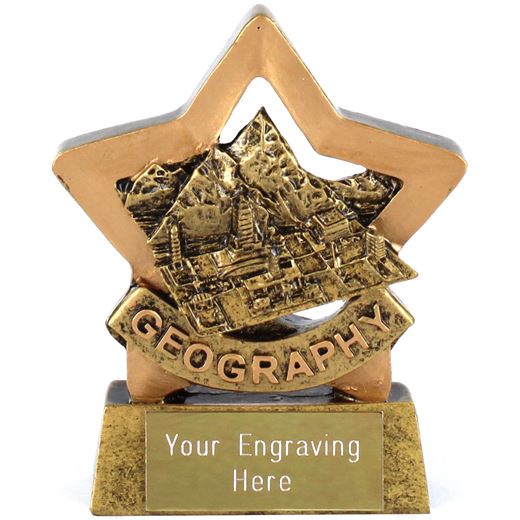 Resin Geography Mini Star Award Trophy 8.5cm (3.25")