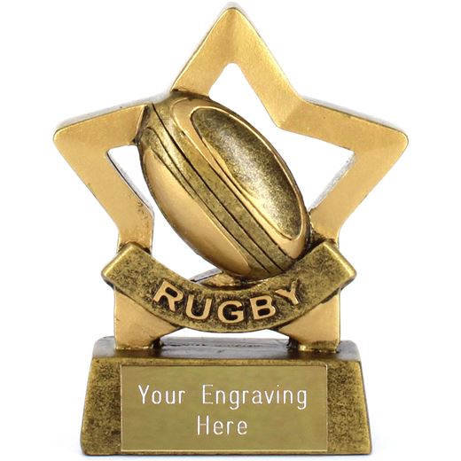 Mini Stars Rugby Trophy Award 8.5cm (3.25")
