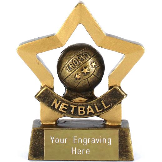 Mini Stars Netball Trophy Award 8.5cm (3.25")