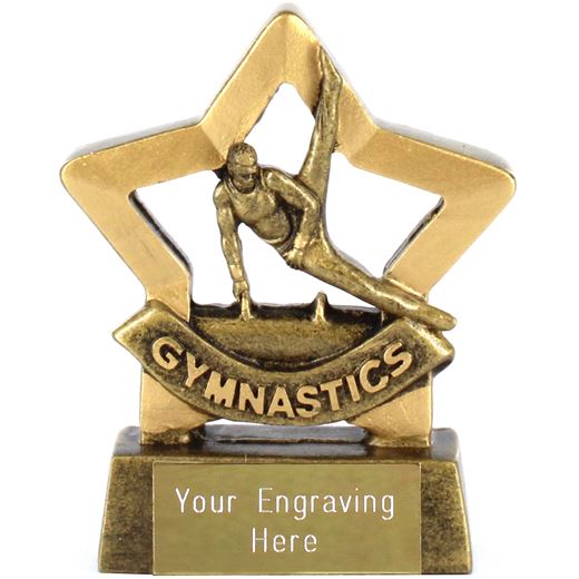Gold Mini Stars Male Gymnastics Award 8.5cm (3.25")