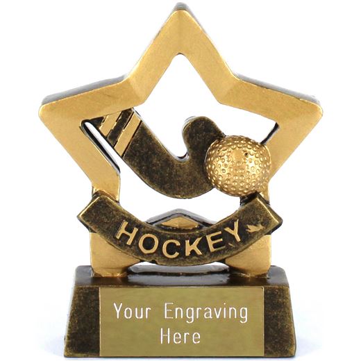 Mini Stars Hockey Award of stick and ball 8.5cm (3.25")