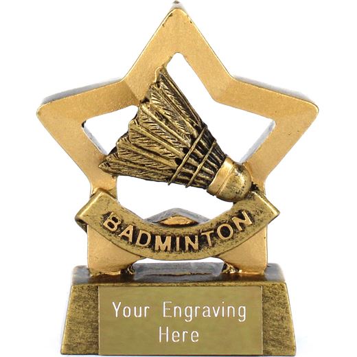 Mini Stars Badminton Award Trophy 8.5cm (3.25")