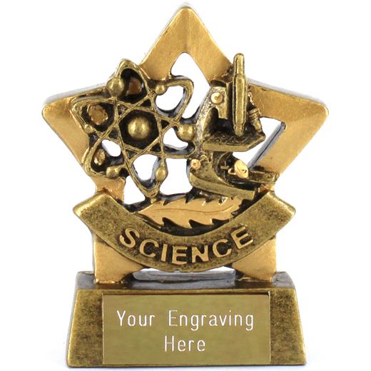 Mini Stars Science Award Trophy 8.5cm (3.25")