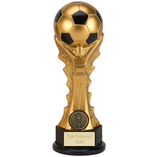 3D Football Celebration Tower Trophy 25.5cm (10")