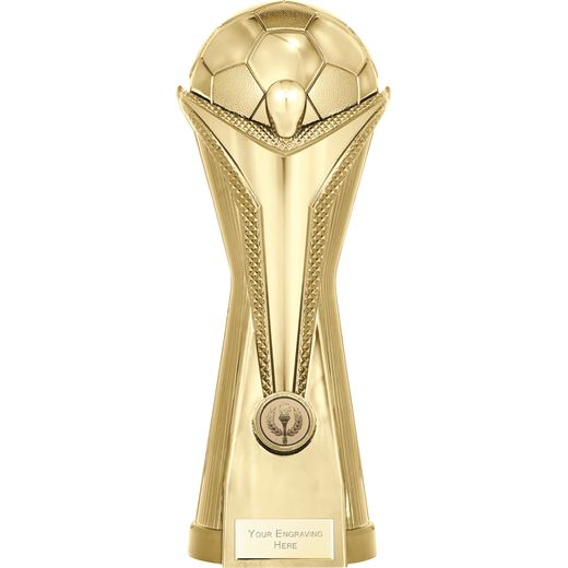 World Football Cup Heavyweight Gold Trophy 30cm (11.75")