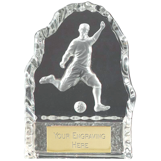 Football Player Iceberg Glass Award 11cm (4.25")
