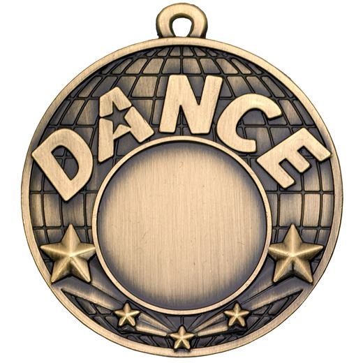 Dance Gold Shooting Star Medal 50mm (2")