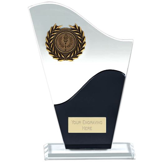 Trek Clear & Black Glass Award 20.5cm (8")