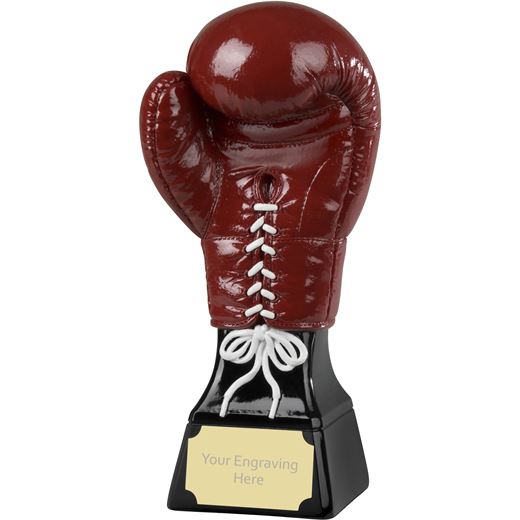 Large 3D Red & Black Boxing Glove Trophy 16cm (6.25")