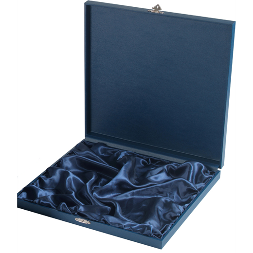 Blue Wooden Salver Tray Case for up to 6" Trays