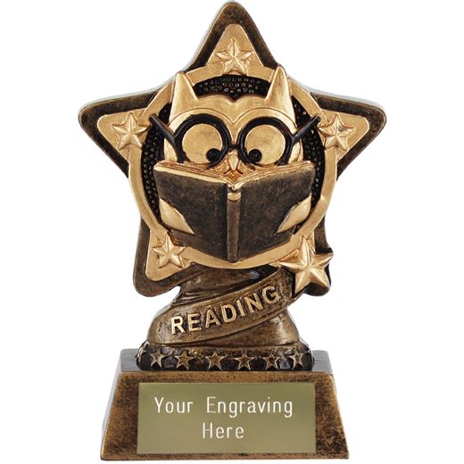 Reading Trophy by Infinity Stars 10cm (4")