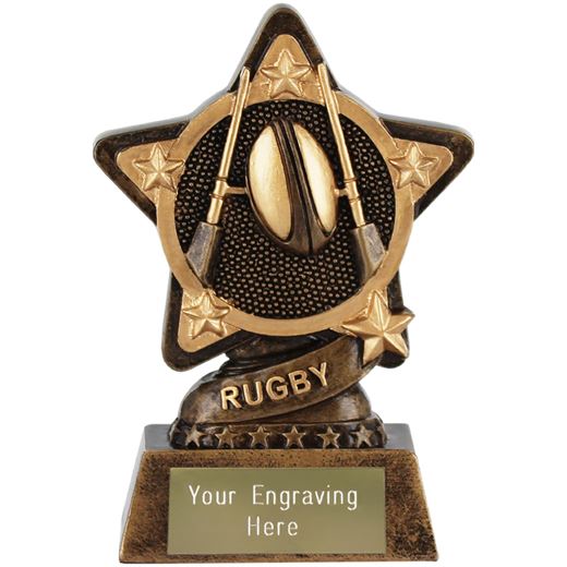 Rugby Trophy by Infinity Stars 10cm (4")