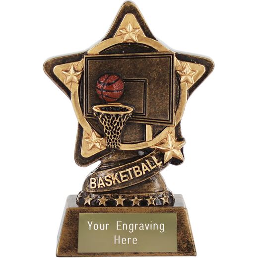 Basketball Trophy by Infinity Stars 10cm (4")