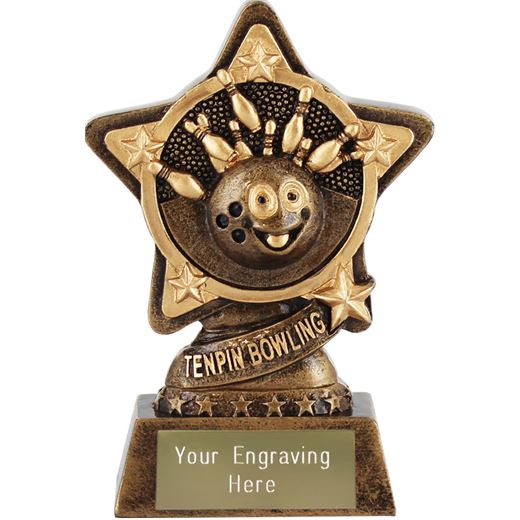 Tenpin Bowling Trophy by Infinity Stars 10cm (4")