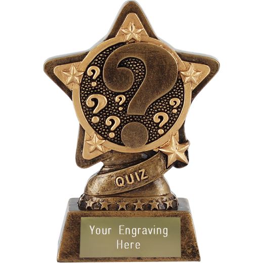 Quiz Trophy by Infinity Stars 10cm (4")