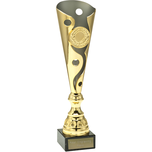 Gold Carnival Trophy Cup On Marble Base 34cm (13.5")