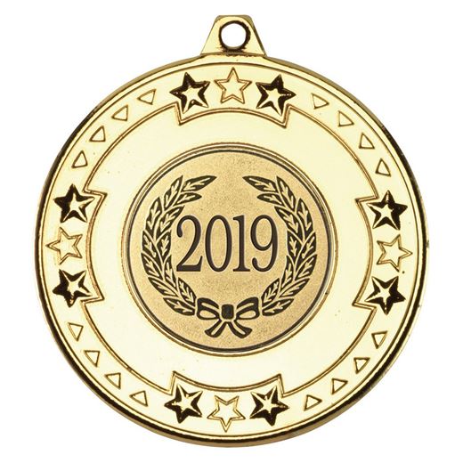 2019 Gold Star & Pattern Medal 50mm (2")