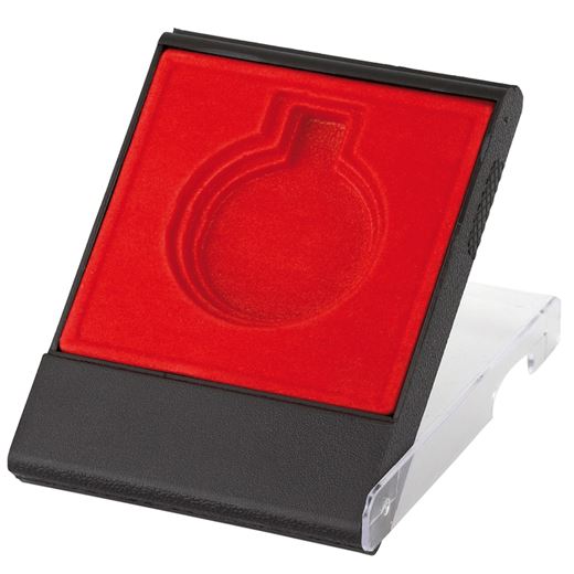 Red Medal Box with Lid for 40mm, 45mm, or 50mm Medals