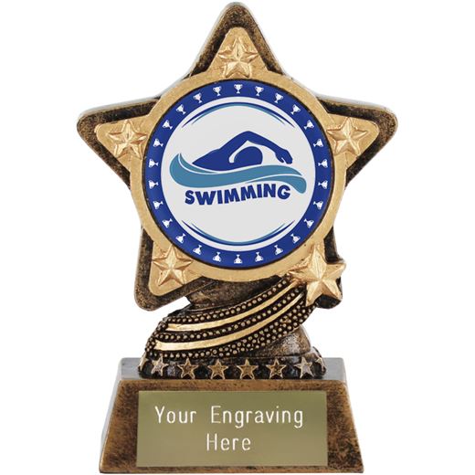 Swimming Centre Trophy by Infinity Stars 10cm (4")