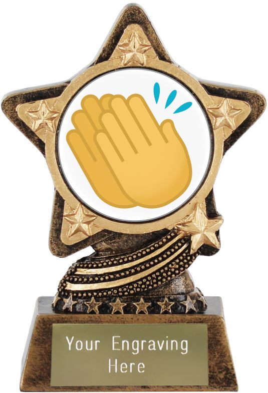 Clapping Hands Emoji Trophy By Infinity Stars 10cm 4