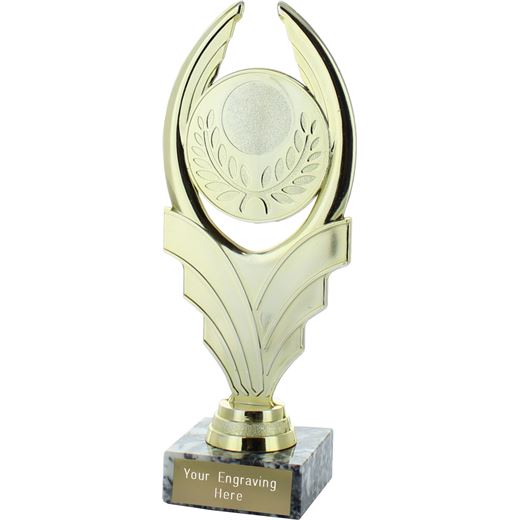 Gold Laurel Trophy on Black Base 18.5cm (7.25")