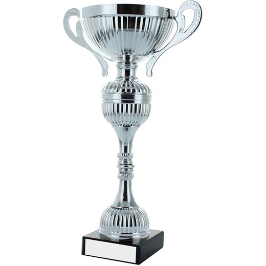 Rounded Stem Trophy Cup with Handles Silver 29.5cm (11.75")